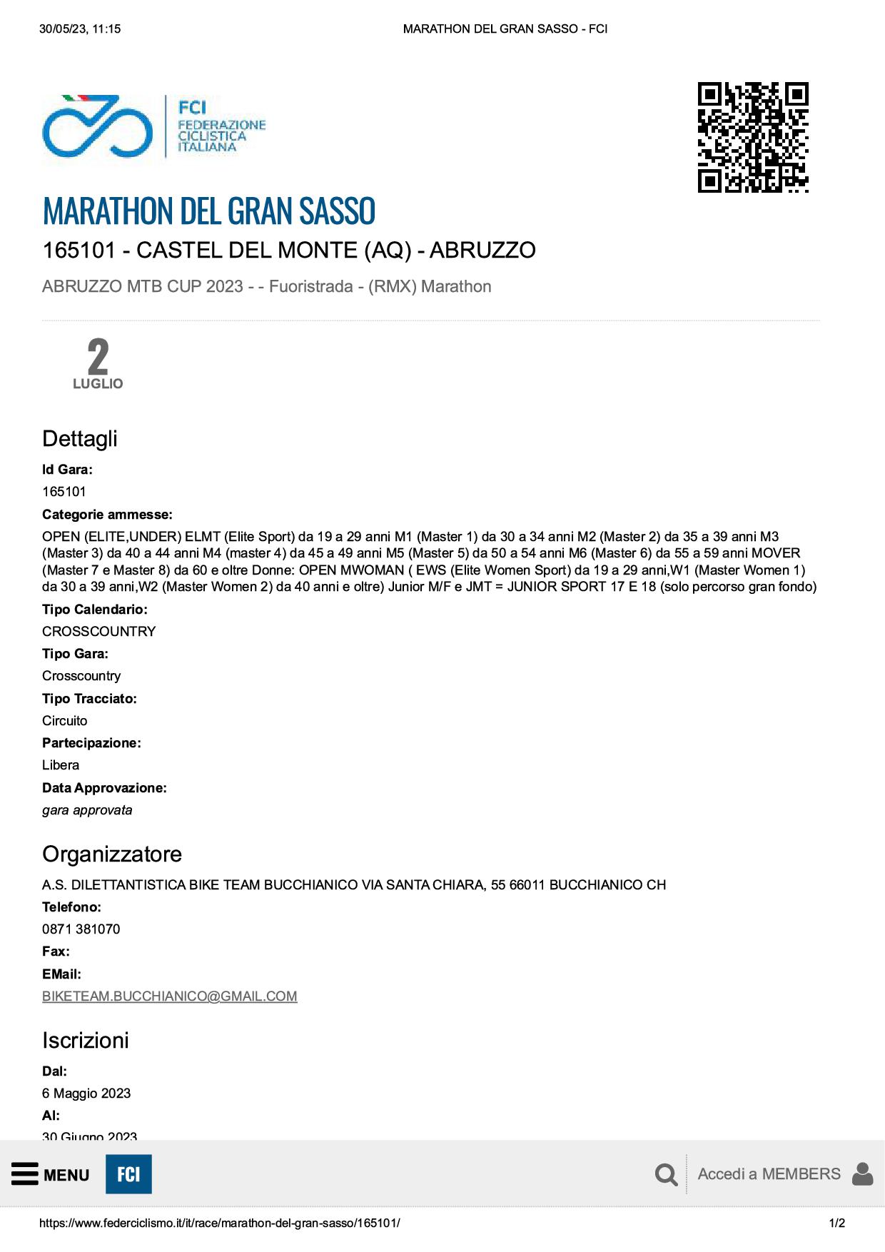 MARATHON DEL GRAN SASSO FCI1