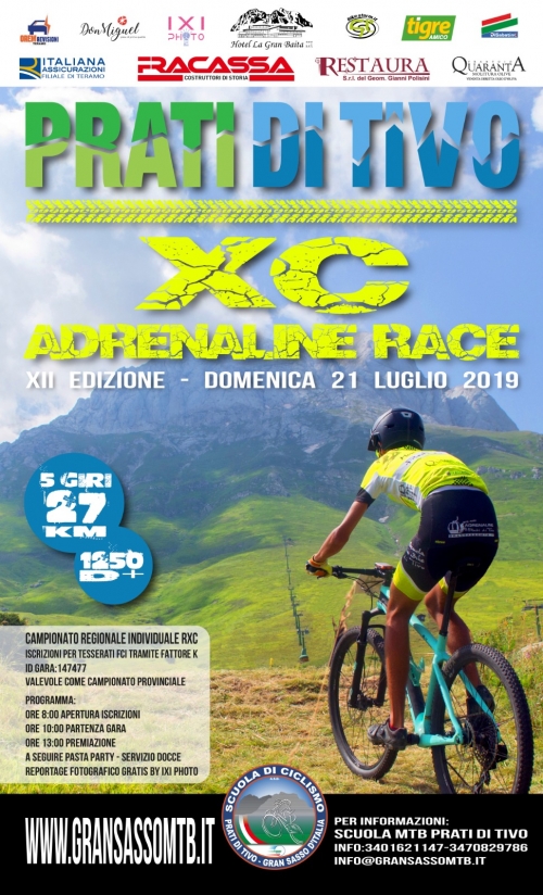 XC Adrenalina Race: il 21 luglio ritorna lo spettacolo della mountain bike a Prati di Tivo
